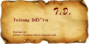Tolnay Dóra névjegykártya
